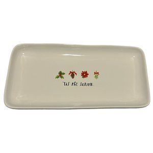 Rae Dunn 'Tis The Season Rectangle Platter Tray